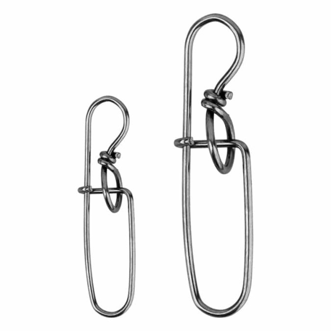 S Carabiner Mustad Stay-Lock Snap | Black Size 3 Fishing Snap