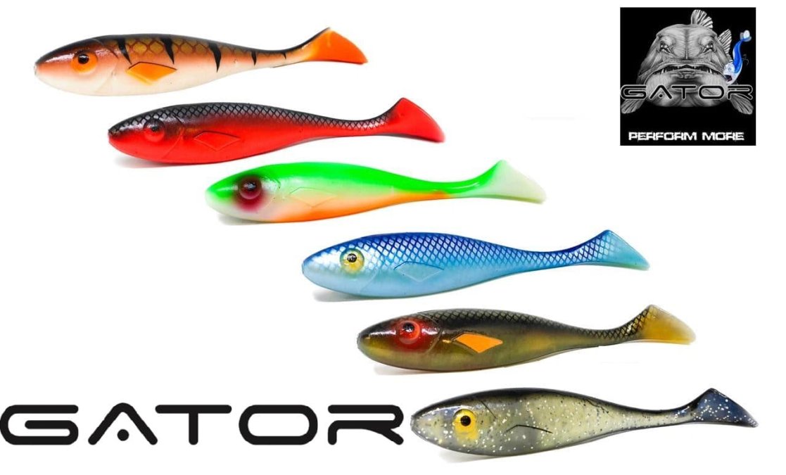Leurre Souple Gator Gum Sisu 22 Cm – Poisson Nageur Multicolore – Pêche