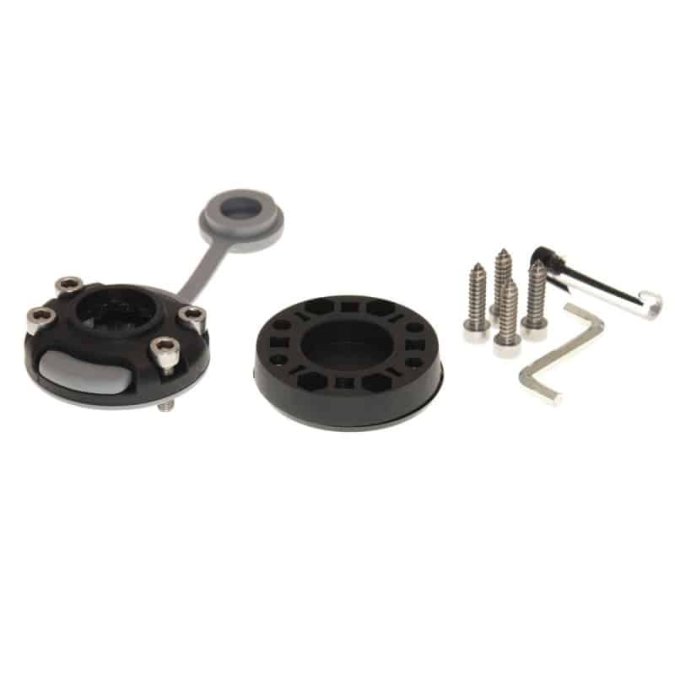 Fasten FMb mounting fastener for solid surfaces black/gray