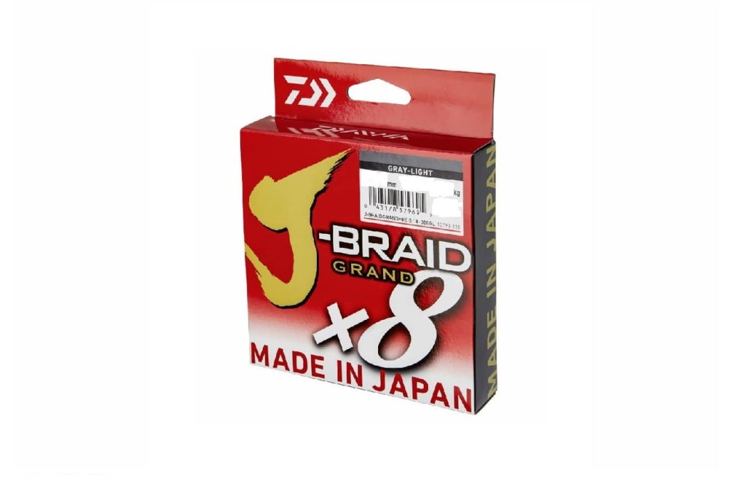Daiwa J-Braid Grand X8 Angelschnur - 0.18mm 135m Gray-Light