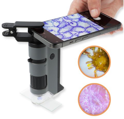 Carson MicroFlip LED UV Pocket Microscope 100x-250x